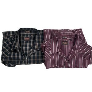 Plains Western Wear Men's 2X  Long Sleeve Shirt Bundle